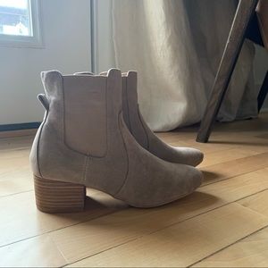 New in Box Suede Taupe Ankle Boots